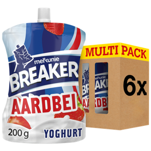 Melkunie Breaker Original Yoghurt Aardbei 6 x 200g bij Jumbo