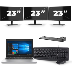 HP ProBook 650 G4 - Intel Core i5-8e Generatie - 15 inch - 16GB RAM - 256GB SSD - Windows 11 + 3x 23 inch Monitor HP ProBook 650 G4 - Intel Core i5-8e Generatie - 15 inch - 16GB RAM - 256GB SSD - Windows 11 + 3x 23 inch Monitor