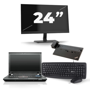 Lenovo ThinkPad L420 - Intel Core i5-2e Generatie - 14 inch - 8GB RAM - 240GB SSD - Windows 10 + 1x 24 inch Monitor