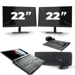 Lenovo ThinkPad T420s - Intel Core i5-2e Generatie - 14 inch - 8GB RAM - 240GB SSD - Windows 10 + 2x 22 inch Monitor