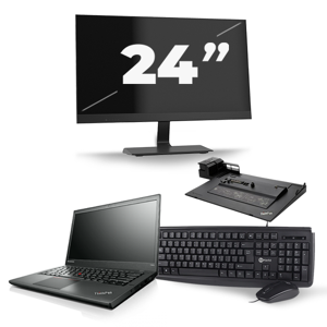 Lenovo ThinkPad T440s - Intel Core i7-4e Generatie - 14 inch - 8GB RAM - 240GB SSD - Windows 11 + 1x 24 inch Monitor