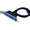 USB 3.0 Bracket 2-Poort, 20-Pin (with an empty-Pin)