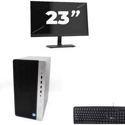 HP ProDesk 600 G4 Micro Tower - Intel Core i5-8e Generatie - 8GB RAM - 256GB SSD - Windows 11 + 1x 23 inch Monitor HP ProDesk 600 G4 Micro Tower - Intel Core i5-8e Generatie - 8GB RAM - 256GB SSD - Windows 11 + 1x 23 inch Monitor