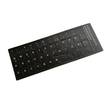TopMedia Notebook Keyboard Stickers DE Black-White TopMedia Notebook Keyboard Stickers DE Black-White