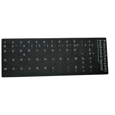 TopMedia Notebook Keyboard Stickers FR Black-White TopMedia Notebook Keyboard Stickers FR Black-White