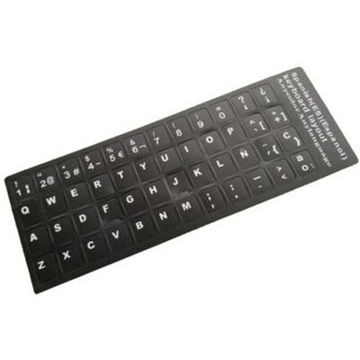 TopMedia Notebook Keyboard Stickers SP Black-White TopMedia Notebook Keyboard Stickers SP Black-White