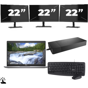 Dell Latitude 5320 - Intel Core i5-11e Generatie - 13 inch - Touch - 16GB RAM - 256GB SSD - Windows 11 Home + 3x 22 inch Monitor Dell Latitude 5320 - Intel Core i5-11e Generatie - 13 inch - Touch - 16GB RAM - 256GB SSD - Windows 11 Home + 3x 22 inch Monitor
