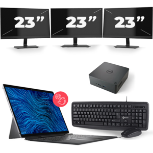 Dell Latitude 7320 - Intel Core i5-11e Generatie - 13 inch - 16GB RAM - 256GB SSD - Windows 11 Home + 3x 23 inch Monitor Dell Latitude 7320 - Intel Core i5-11e Generatie - 13 inch - 16GB RAM - 256GB SSD - Windows 11 Home + 3x 23 inch Monitor