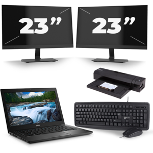 Dell Latitude 7390 - Intel Core i5-8e Generatie - 13 inch - 8GB RAM - 256GB SSD - Windows 11 + 2x 23 inch Monitor Dell Latitude 7390 - Intel Core i5-8e Generatie - 13 inch - 8GB RAM - 256GB SSD - Windows 11 + 2x 23 inch Monitor