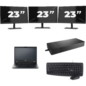 Fujitsu LIFEBOOK E5410 - Intel Core i3-10e Generatie - 14 inch - 8GB RAM - 256GB SSD - Windows 11 Home + 3x 23 inch Monitor Fujitsu LIFEBOOK E5410 - Intel Core i3-10e Generatie - 14 inch - 8GB RAM - 256GB SSD - Windows 11 Home + 3x 23 inch Monitor