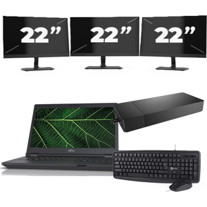 Fujitsu LIFEBOOK E5411 - Intel Core i5-11e Generatie - 14 inch - 8GB RAM - 256GB SSD - Windows 11 Home + 3x 22 inch Monitor Fujitsu LIFEBOOK E5411 - Intel Core i5-11e Generatie - 14 inch - 8GB RAM - 256GB SSD - Windows 11 Home + 3x 22 inch Monitor