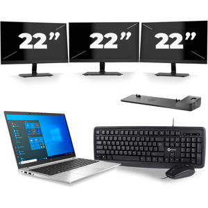 HP EliteBook 840 G8 - Intel Core i7-11e Generatie - 14 inch - 8GB RAM - 256GB SSD - Windows 11 + 3x 22 inch Monitor HP EliteBook 840 G8 - Intel Core i7-11e Generatie - 14 inch - 8GB RAM - 256GB SSD - Windows 11 + 3x 22 inch Monitor