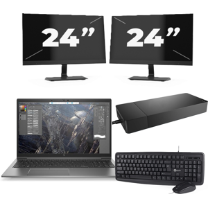 HP ZBook Firefly 15 G7 - Intel Core i7-10e Generatie - 15 inch - 8GB RAM - 256GB SSD - Windows 11 + 2x 24 inch Monitor HP ZBook Firefly 15 G7 - Intel Core i7-10e Generatie - 15 inch - 8GB RAM - 256GB SSD - Windows 11 + 2x 24 inch Monitor