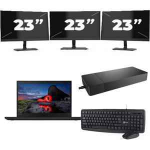 Lenovo ThinkPad T495 - AMD Ryzen 5 PRO 3500U - 14 inch - 16GB RAM - 256GB SSD - Windows 11 Home + 3x 23 inch Monitor Lenovo ThinkPad T495 - AMD Ryzen 5 PRO 3500U - 14 inch - 16GB RAM - 256GB SSD - Windows 11 Home + 3x 23 inch Monitor