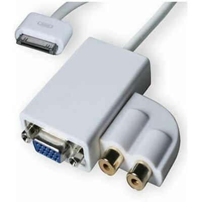 TopMedia Apple iPad dock connector naar VGA + Audio kabel TopMedia Apple iPad dock connector naar VGA + Audio kabel