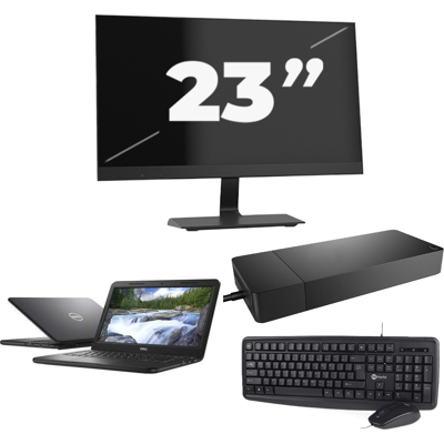 Dell Latitude 3310 - Intel Core i3-8e Generatie - 13 inch - 8GB RAM - 256GB SSD - Windows 11 + 1x 23 inch Monitor Dell Latitude 3310 - Intel Core i3-8e Generatie - 13 inch - 8GB RAM - 256GB SSD - Windows 11 + 1x 23 inch Monitor