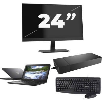 Dell Latitude 3310 - Intel Core i3-8e Generatie - 13 inch - 8GB RAM - 256GB SSD - Windows 11 + 1x 24 inch Monitor Dell Latitude 3310 - Intel Core i3-8e Generatie - 13 inch - 8GB RAM - 256GB SSD - Windows 11 + 1x 24 inch Monitor