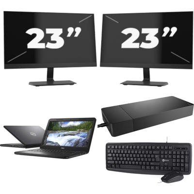 Dell Latitude 3310 - Intel Core i3-8e Generatie - 13 inch - 8GB RAM - 256GB SSD - Windows 11 + 2x 23 inch Monitor Dell Latitude 3310 - Intel Core i3-8e Generatie - 13 inch - 8GB RAM - 256GB SSD - Windows 11 + 2x 23 inch Monitor