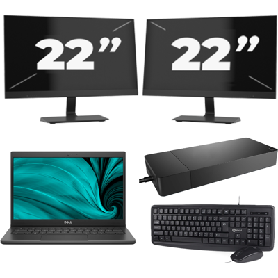 Dell Latitude 3420 - Intel Core i3-11e Generatie - 14 inch - 8GB RAM - 256GB SSD - Windows 11 Home + 2x 22 inch Monitor Dell Latitude 3420 - Intel Core i3-11e Generatie - 14 inch - 8GB RAM - 256GB SSD - Windows 11 Home + 2x 22 inch Monitor