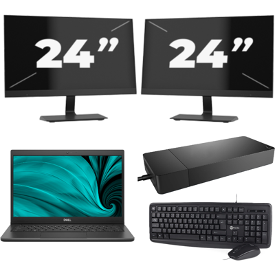 Dell Latitude 3420 - Intel Core i3-11e Generatie - 14 inch - 8GB RAM - 256GB SSD - Windows 11 Home + 2x 24 inch Monitor Dell Latitude 3420 - Intel Core i3-11e Generatie - 14 inch - 8GB RAM - 256GB SSD - Windows 11 Home + 2x 24 inch Monitor