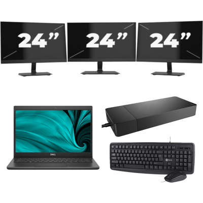 Dell Latitude 3420 - Intel Core i3-11e Generatie - 14 inch - 8GB RAM - 256GB SSD - Windows 11 Home + 3x 24 inch Monitor Dell Latitude 3420 - Intel Core i3-11e Generatie - 14 inch - 8GB RAM - 256GB SSD - Windows 11 Home + 3x 24 inch Monitor