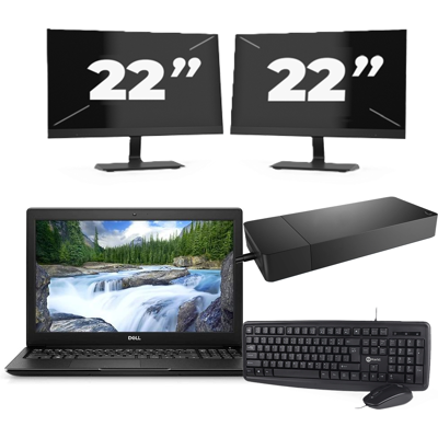 Dell Latitude 3500 - Intel Core i5-8e Generatie - 15 inch - 8GB RAM - 256GB SSD - Windows 11 Home + 2x 22 inch Monitor Dell Latitude 3500 - Intel Core i5-8e Generatie - 15 inch - 8GB RAM - 256GB SSD - Windows 11 Home + 2x 22 inch Monitor