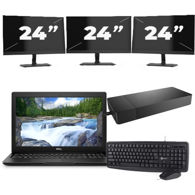 Dell Latitude 3500 - Intel Core i5-8e Generatie - 15 inch - 8GB RAM - 256GB SSD - Windows 11 Home + 3x 24 inch Monitor Dell Latitude 3500 - Intel Core i5-8e Generatie - 15 inch - 8GB RAM - 256GB SSD - Windows 11 Home + 3x 24 inch Monitor