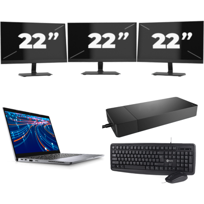 Dell Latitude 5320 - Intel Core i5-11e Generatie - 13 inch - 16GB RAM - 256GB SSD - Windows 11 Home + 3x 22 inch Monitor Dell Latitude 5320 - Intel Core i5-11e Generatie - 13 inch - 16GB RAM - 256GB SSD - Windows 11 Home + 3x 22 inch Monitor
