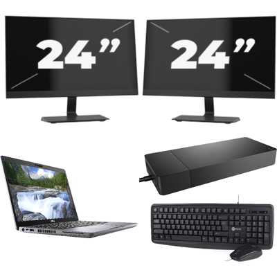 Dell Latitude 5410 - Intel Core i7-10e Generatie - 14 inch - 8GB RAM - 256GB SSD - Windows 11 + 2x 24 inch Monitor Dell Latitude 5410 - Intel Core i7-10e Generatie - 14 inch - 8GB RAM - 256GB SSD - Windows 11 + 2x 24 inch Monitor