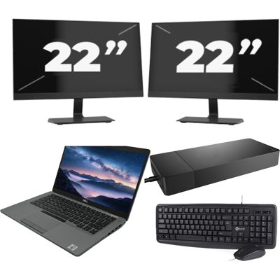 Dell Latitude 5411 - Intel Core i5-10e Generatie - 14 inch - 8GB RAM - 256GB SSD - Windows 11 + 2x 22 inch Monitor Dell Latitude 5411 - Intel Core i5-10e Generatie - 14 inch - 8GB RAM - 256GB SSD - Windows 11 + 2x 22 inch Monitor