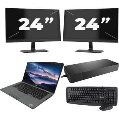 Dell Latitude 5411 - Intel Core i5-10e Generatie - 14 inch - 8GB RAM - 256GB SSD - Windows 11 + 2x 24 inch Monitor Dell Latitude 5411 - Intel Core i5-10e Generatie - 14 inch - 8GB RAM - 256GB SSD - Windows 11 + 2x 24 inch Monitor