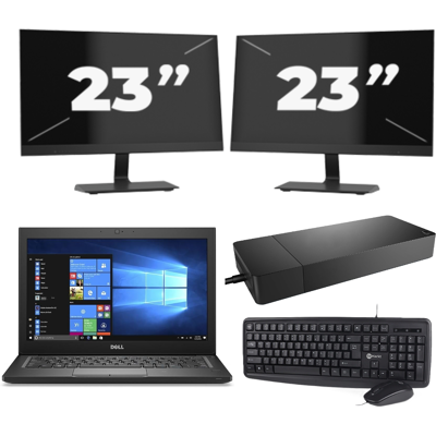 Dell Latitude 7280 - Intel Core i5-6e Generatie - 12 inch - 8GB RAM - 256GB SSD - Windows 11 + 2x 23 inch Monitor Dell Latitude 7280 - Intel Core i5-6e Generatie - 12 inch - 8GB RAM - 256GB SSD - Windows 11 + 2x 23 inch Monitor
