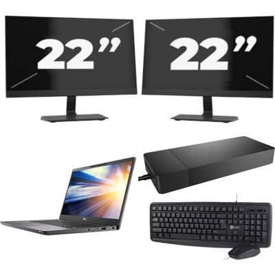 Dell Latitude 7300 - Intel Core i5-8e Generatie - 13 inch - 8GB RAM - 256GB SSD - Windows 11 + 2x 22 inch Monitor Dell Latitude 7300 - Intel Core i5-8e Generatie - 13 inch - 8GB RAM - 256GB SSD - Windows 11 + 2x 22 inch Monitor
