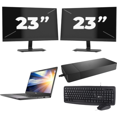 Dell Latitude 7300 - Intel Core i5-8e Generatie - 13 inch - 8GB RAM - 256GB SSD - Windows 11 + 2x 23 inch Monitor Dell Latitude 7300 - Intel Core i5-8e Generatie - 13 inch - 8GB RAM - 256GB SSD - Windows 11 + 2x 23 inch Monitor