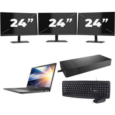 Dell Latitude 7300 - Intel Core i5-8e Generatie - 13 inch - 8GB RAM - 256GB SSD - Windows 11 + 3x 24 inch Monitor Dell Latitude 7300 - Intel Core i5-8e Generatie - 13 inch - 8GB RAM - 256GB SSD - Windows 11 + 3x 24 inch Monitor