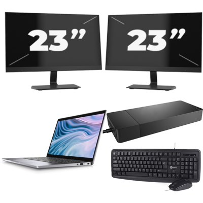 Dell Latitude 7310 - Intel Core i7-10e Generatie - 13 inch - 8GB RAM - 256GB SSD - Windows 11 + 2x 23 inch Monitor Dell Latitude 7310 - Intel Core i7-10e Generatie - 13 inch - 8GB RAM - 256GB SSD - Windows 11 + 2x 23 inch Monitor
