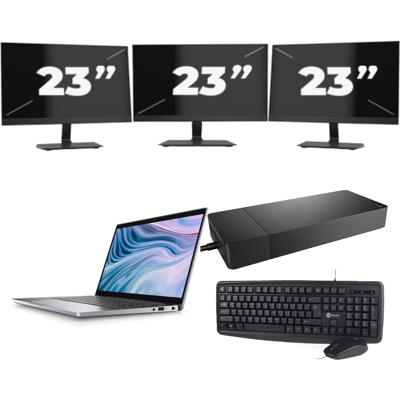 Dell Latitude 7310 - Intel Core i7-10e Generatie - 13 inch - 8GB RAM - 256GB SSD - Windows 11 + 3x 23 inch Monitor Dell Latitude 7310 - Intel Core i7-10e Generatie - 13 inch - 8GB RAM - 256GB SSD - Windows 11 + 3x 23 inch Monitor