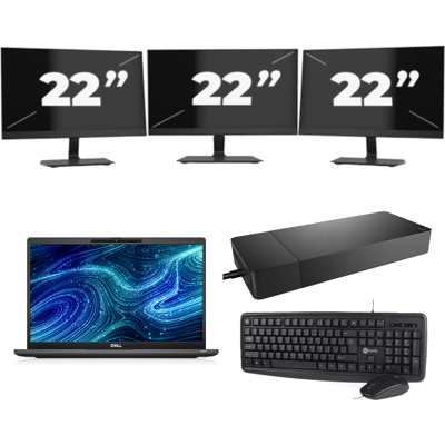 Dell Latitude 7320 - Intel Core i5-11e Generatie - 13 inch - Touch - 16GB RAM - 256GB SSD - Windows 11 Home + 3x 22 inch Monitor Dell Latitude 7320 - Intel Core i5-11e Generatie - 13 inch - Touch - 16GB RAM - 256GB SSD - Windows 11 Home + 3x 22 inch Monitor