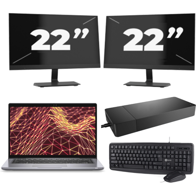 Dell Latitude 7330 - Intel Core i5-12e Generatie - 13 inch - Touch - 16GB RAM - 256GB SSD - Windows 11 Home + 2x 22 inch Monitor Dell Latitude 7330 - Intel Core i5-12e Generatie - 13 inch - Touch - 16GB RAM - 256GB SSD - Windows 11 Home + 2x 22 inch Monitor