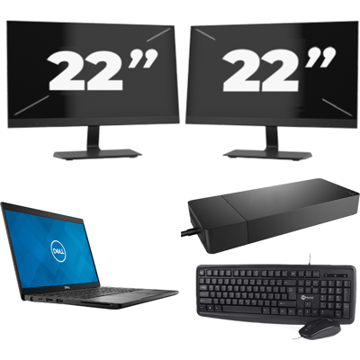 Dell Latitude 7390 - Intel Core i5-8e Generatie - 13 inch - 8GB RAM - 256GB SSD - Windows 11 + 2x 22 inch Monitor Dell Latitude 7390 - Intel Core i5-8e Generatie - 13 inch - 8GB RAM - 256GB SSD - Windows 11 + 2x 22 inch Monitor