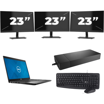 Dell Latitude 7390 - Intel Core i5-8e Generatie - 13 inch - 8GB RAM - 256GB SSD - Windows 11 + 3x 23 inch Monitor Dell Latitude 7390 - Intel Core i5-8e Generatie - 13 inch - 8GB RAM - 256GB SSD - Windows 11 + 3x 23 inch Monitor