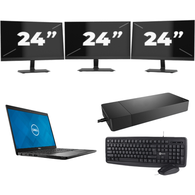 Dell Latitude 7390 - Intel Core i5-8e Generatie - 13 inch - 8GB RAM - 256GB SSD - Windows 11 + 3x 24 inch Monitor Dell Latitude 7390 - Intel Core i5-8e Generatie - 13 inch - 8GB RAM - 256GB SSD - Windows 11 + 3x 24 inch Monitor