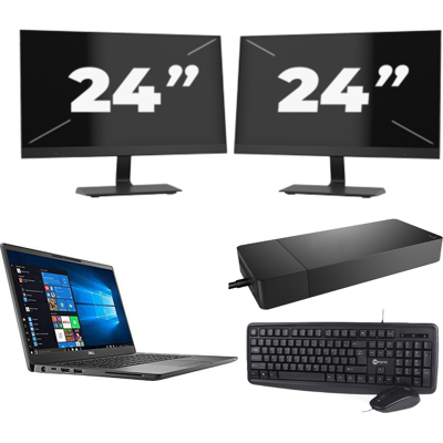 Dell Latitude 7400 - Intel Core i7-8e Generatie - 14 inch - 8GB RAM - 256GB SSD - Windows 11 + 2x 24 inch Monitor Dell Latitude 7400 - Intel Core i7-8e Generatie - 14 inch - 8GB RAM - 256GB SSD - Windows 11 + 2x 24 inch Monitor