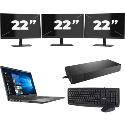 Dell Latitude 7400 - Intel Core i5-8e Generatie - 14 inch - 8GB RAM - 256GB SSD - Windows 11 + 3x 22 inch Monitor Dell Latitude 7400 - Intel Core i5-8e Generatie - 14 inch - 8GB RAM - 256GB SSD - Windows 11 + 3x 22 inch Monitor