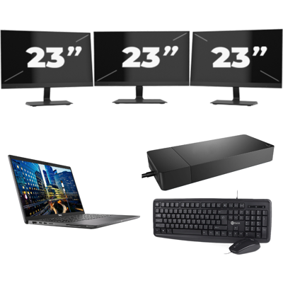 Dell Latitude 7410 - Intel Core i5-10e Generatie - 14 inch - 16GB RAM - 256GB SSD - Windows 11 Home + 3x 23 inch Monitor Dell Latitude 7410 - Intel Core i5-10e Generatie - 14 inch - 16GB RAM - 256GB SSD - Windows 11 Home + 3x 23 inch Monitor