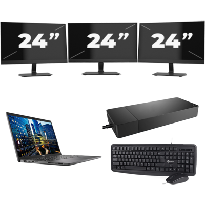 Dell Latitude 7410 - Intel Core i5-10e Generatie - 14 inch - 16GB RAM - 256GB SSD - Windows 11 Home + 3x 24 inch Monitor Dell Latitude 7410 - Intel Core i5-10e Generatie - 14 inch - 16GB RAM - 256GB SSD - Windows 11 Home + 3x 24 inch Monitor