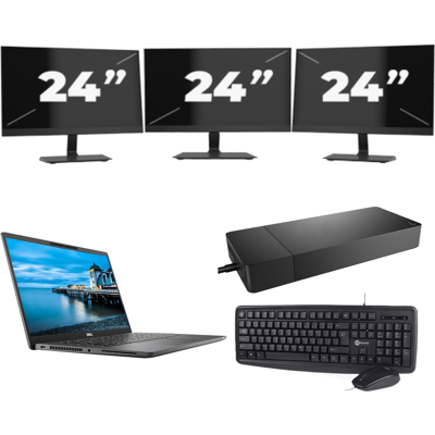 Dell Latitude 7420 - Intel Core i5-11e Generatie - 14 inch - 16GB RAM - 256GB SSD - Windows 11 Home + 3x 24 inch Monitor Dell Latitude 7420 - Intel Core i5-11e Generatie - 14 inch - 16GB RAM - 256GB SSD - Windows 11 Home + 3x 24 inch Monitor