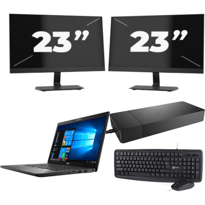 Dell Latitude 7490 - Intel Core i5-8e Generatie - 14 inch - 8GB RAM - 256GB SSD - Windows 11 + 2x 23 inch Monitor Dell Latitude 7490 - Intel Core i5-8e Generatie - 14 inch - 8GB RAM - 256GB SSD - Windows 11 + 2x 23 inch Monitor