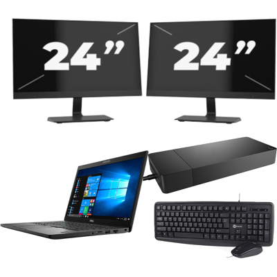 Dell Latitude 7490 - Intel Core i5-8e Generatie - 14 inch - 8GB RAM - 256GB SSD - Windows 11 + 2x 24 inch Monitor Dell Latitude 7490 - Intel Core i5-8e Generatie - 14 inch - 8GB RAM - 256GB SSD - Windows 11 + 2x 24 inch Monitor
