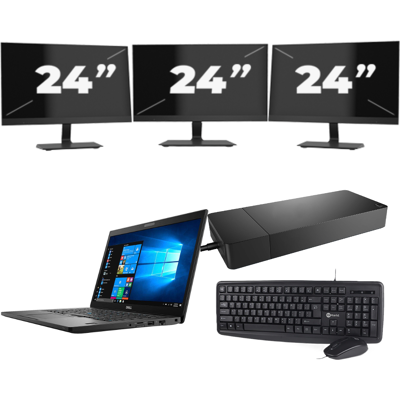 Dell Latitude 7490 - Intel Core i5-8e Generatie - 14 inch - 8GB RAM - 256GB SSD - Windows 11 + 3x 24 inch Monitor Dell Latitude 7490 - Intel Core i5-8e Generatie - 14 inch - 8GB RAM - 256GB SSD - Windows 11 + 3x 24 inch Monitor